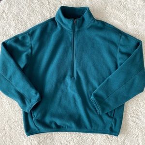 Lululemon Oversized-Fit Fleece Half Zip Green Jas… - image 1